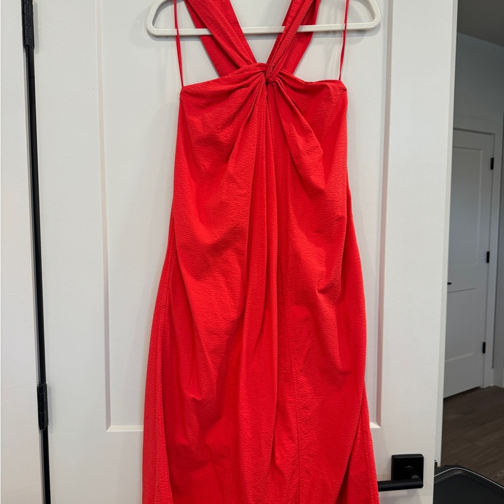 Faherty Twist Seersucker Dress